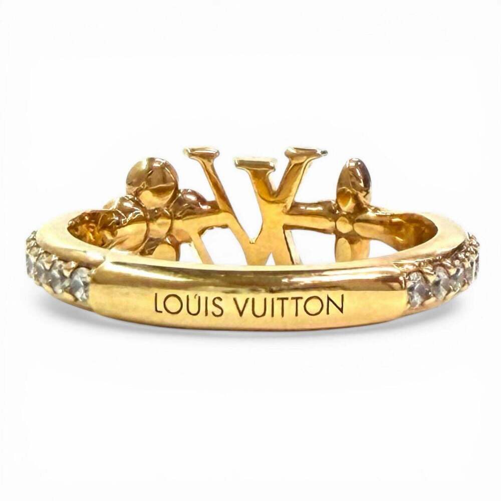 LOUIS VUITTON Gold Monogram Ring - Picture 4 of 10